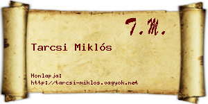 Tarcsi Miklós névjegykártya