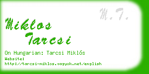 miklos tarcsi business card